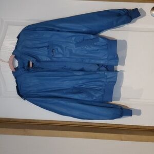 Members only vintage blue bomber track jacket